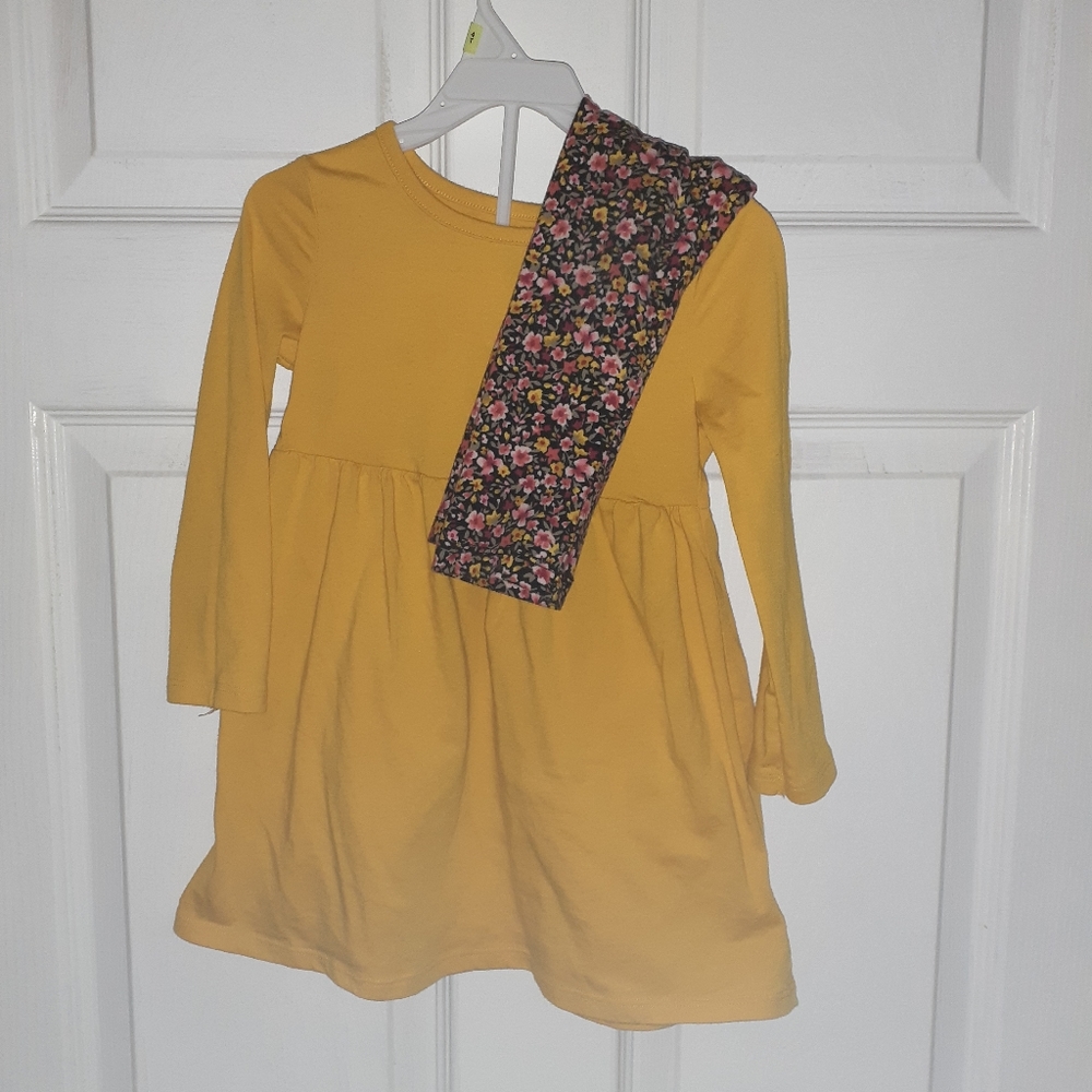 Old Navy Dress with Floral leggings